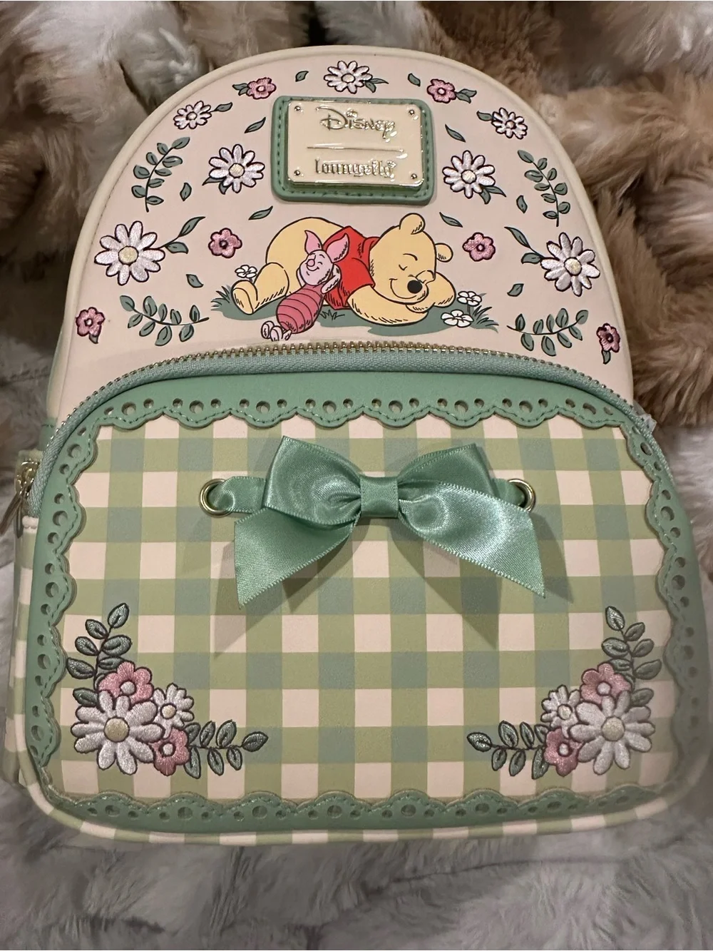 Loungefly Winnie the Pooh Embroidered Floral Mini Backpack